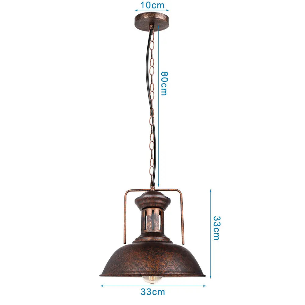 lustre rouille metal plafond maison restaur - vue 15 sur 23