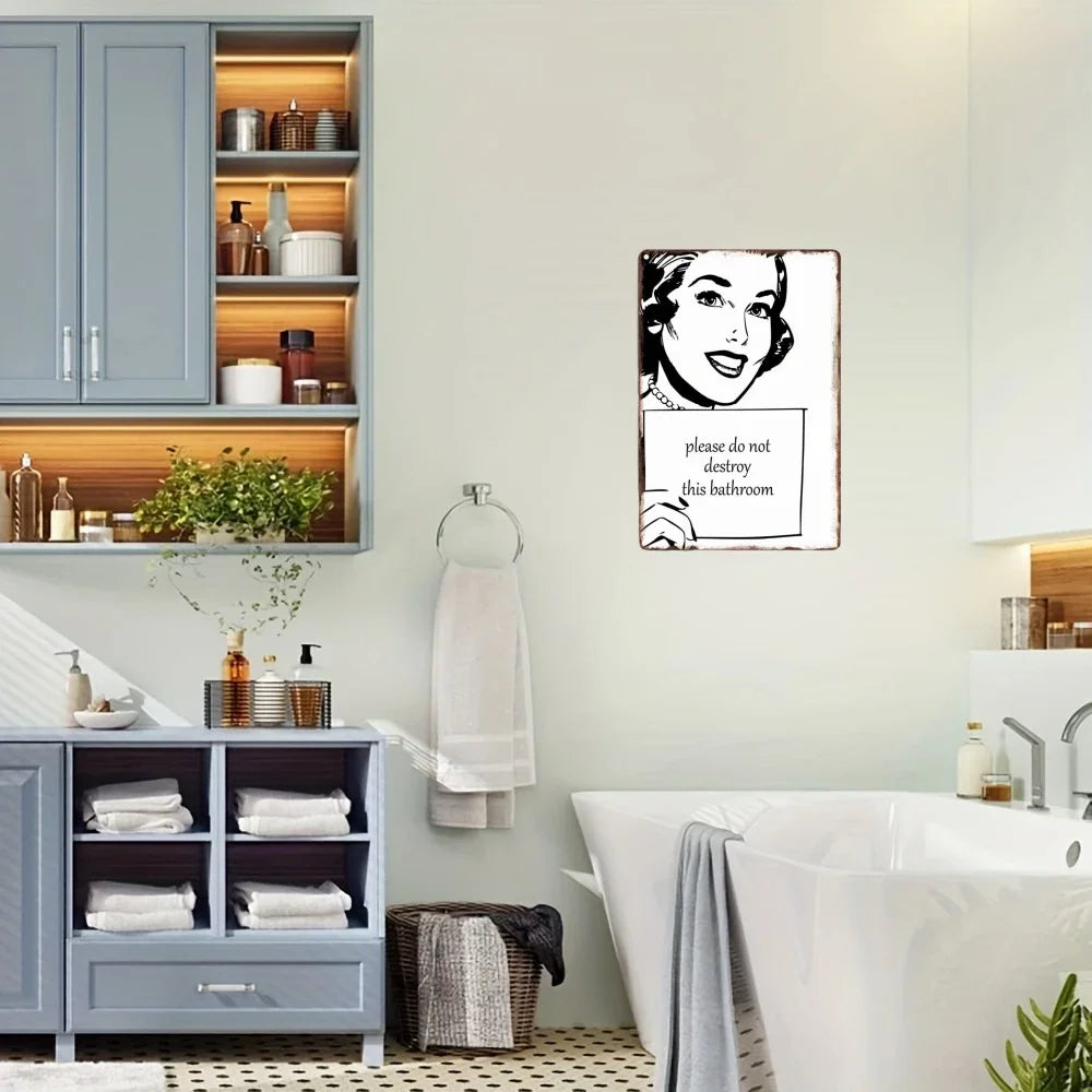 plaque en métal rétro pour décoration murale amusante - vue 5 sur 38