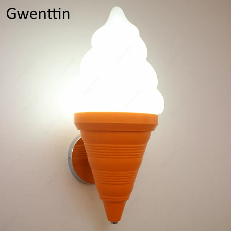 applique murale créative en forme de crème glacée moderne et lumineuse - vue 12 sur 16