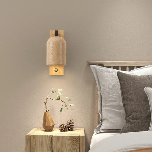 applique murale led en pierre naturelle pour hôtel avec interrupteur - vue 3 sur 10