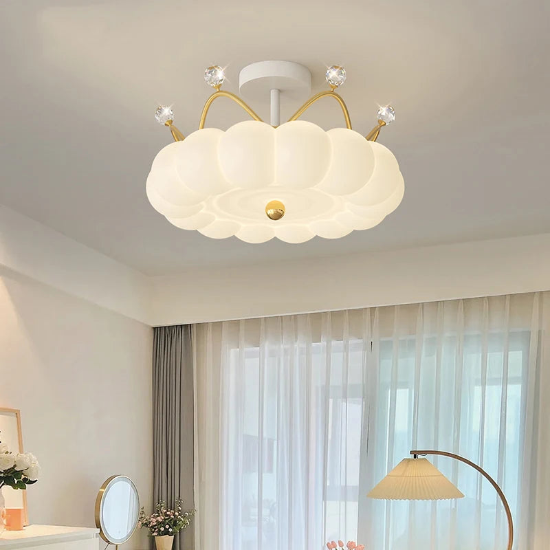 plafonnier moderne en forme de couronne avec télécommande - vue 4 sur 11