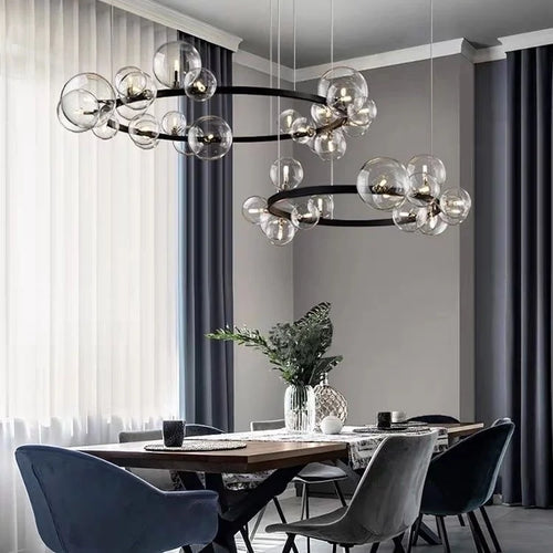 lustre moderne en verre design pour décoration intérieure élégante - vue 6 sur 24