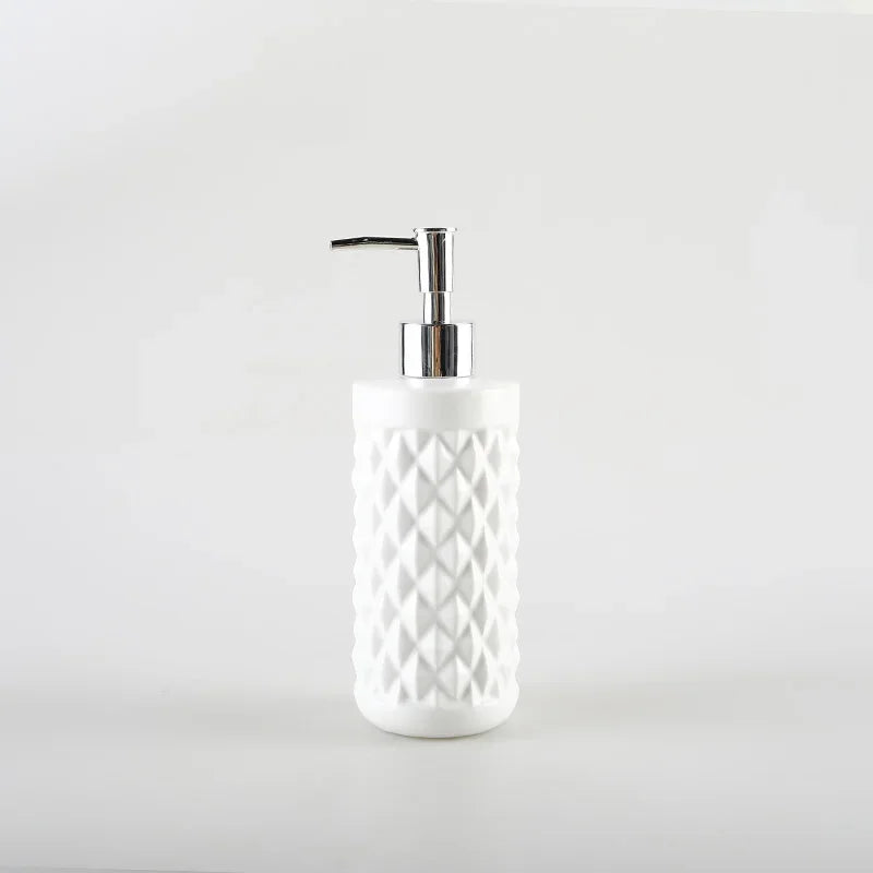 distributeur de désinfectant et savon en céramique design élégant - vue 5 sur 6