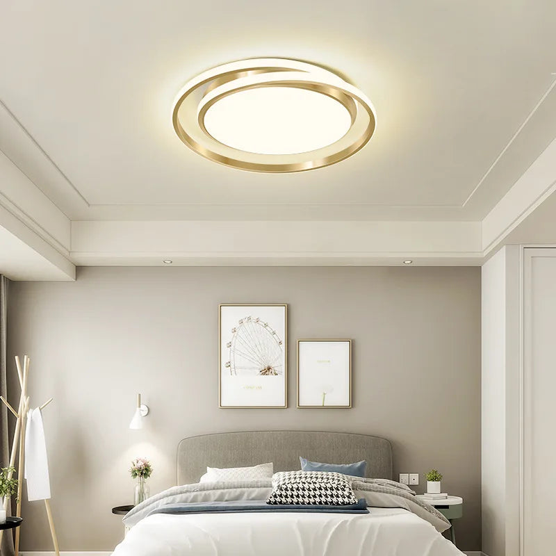 lustre led rond télécommandé style moderne simple - vue 4 sur 9