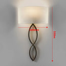 applique murale led en tissu avec cercle créatif en fer