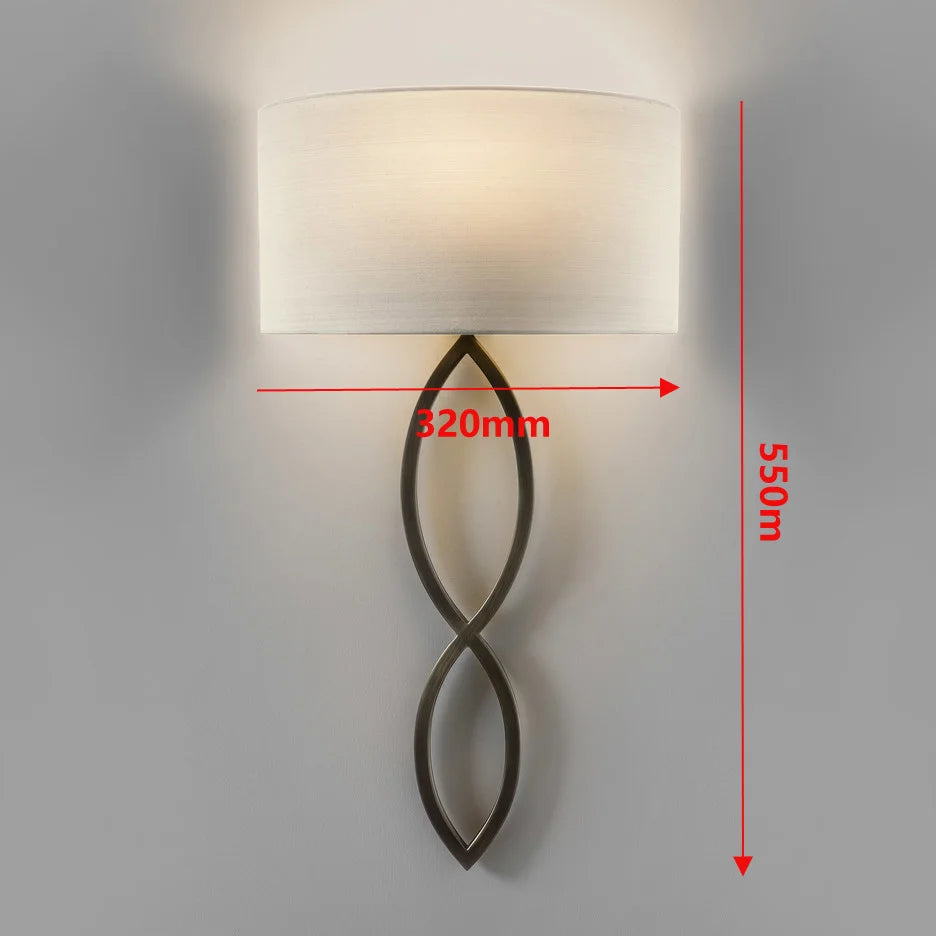 applique murale led en tissu avec cercle créatif en fer - vue 5 sur 9