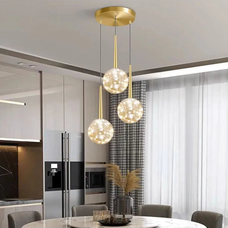 lustre nordique suspension éclairage intérieur décoration maison - vue 5 sur 10