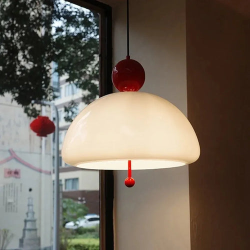 Suspension LED nordique en verre champignon - vue 2 sur 11