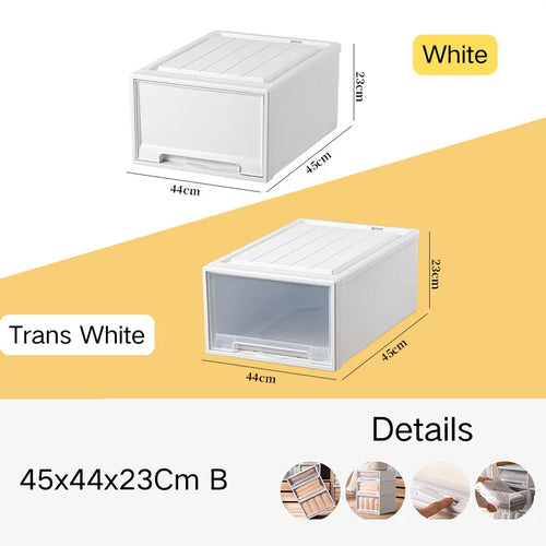 tiroirs empilables en plastique transparent pour rangement pratique - vue 39 sur 48