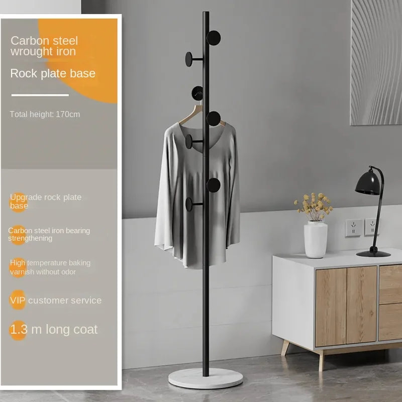 porte-manteau luxe sur pied avec rangement multifonction et crochets - vue 13 sur 14