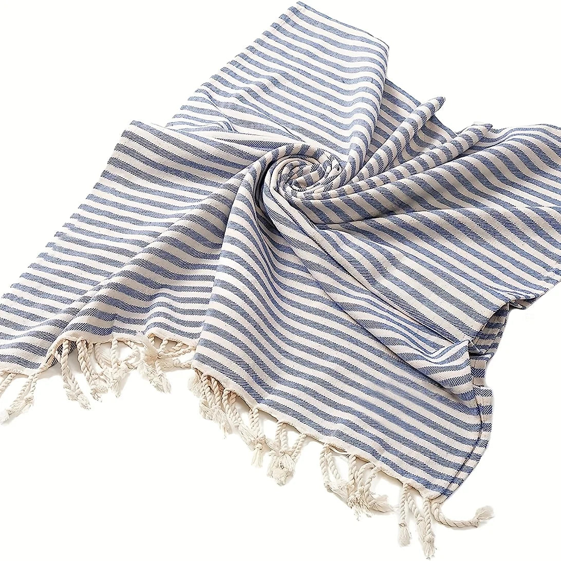 serviette de plage turque coton tissé style classique - vue 5 sur 6