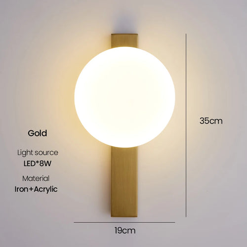 Applique murale boule LED moderne - vue 9 sur 8