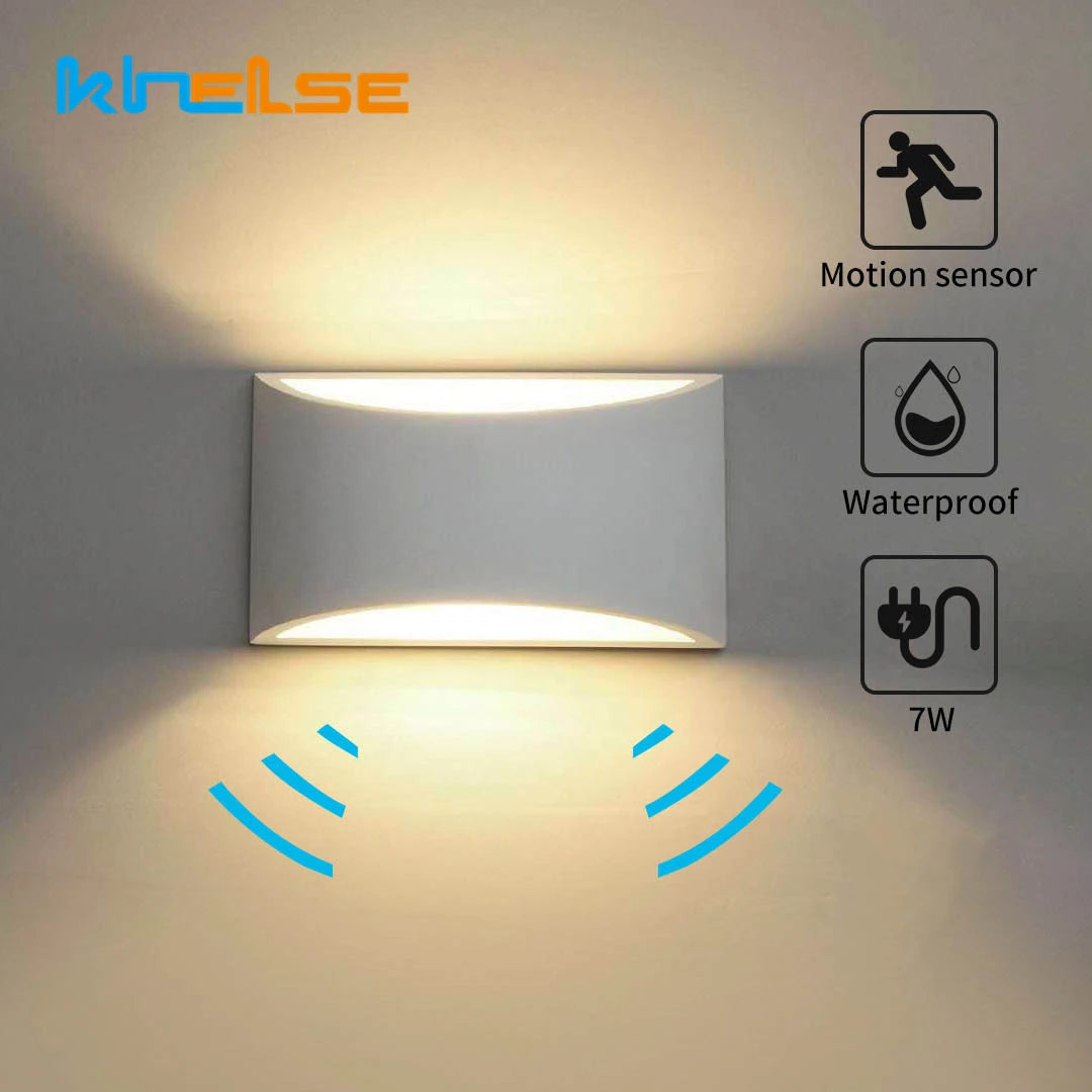 5W 7W COB LED Outdoor Wall Lamps PIR Motion Sensor Aluminum Porch Garden Corridor Light Up and Down Lighting Indoor Sconce Light - vue 1 sur 12