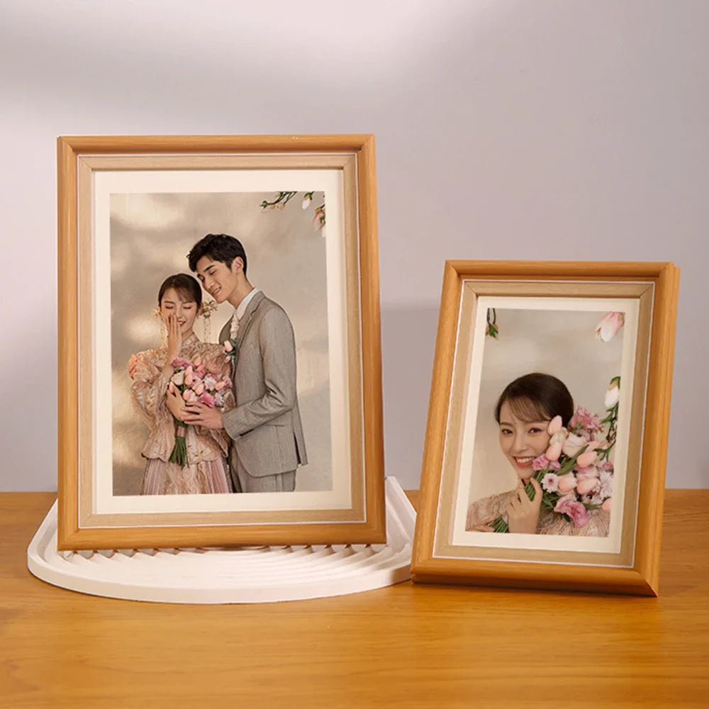 cadre photo en bois pour portraits de famille et mariage - vue 3 sur 10