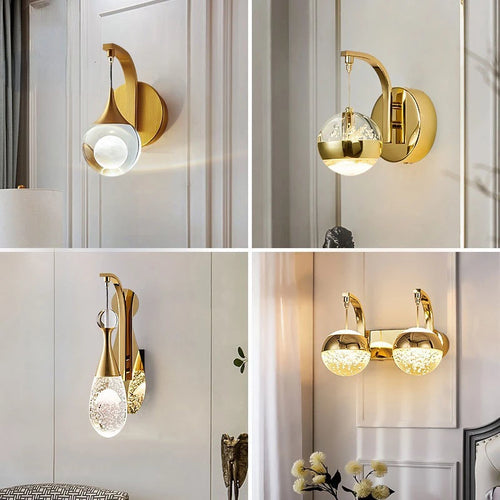 applique murale en cristal moderne pour décoration intérieure nordique - vue 2 sur 22