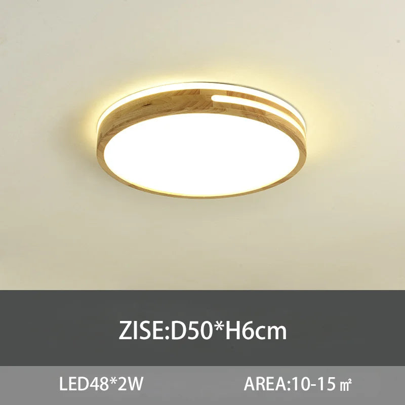 plafonnier led en bois design moderne minimaliste luminaire décoratif