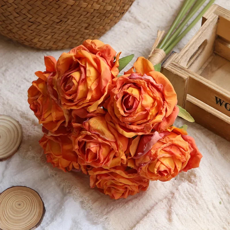 bouquet de roses artificielles pour décoration et photographie - vue 13 sur 13