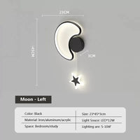 Applique murale LED modernes fer acrylique nuage étoile lune chambre d'enfants décor appliques pour chambre allée étude salon maison Lustre