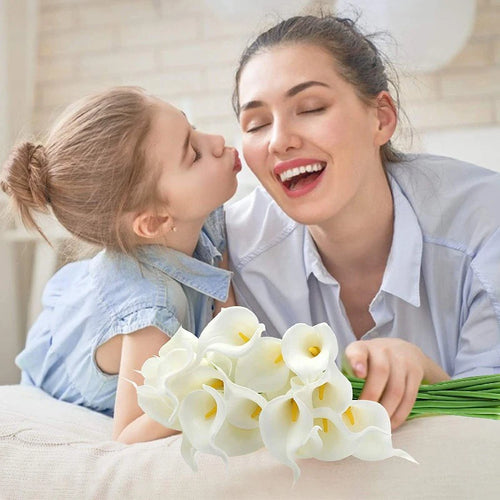 lot de fleurs artificielles lys calla pour mariage et décoration florale - vue 5 sur 23