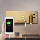 applique murale usb led sans fil luxe multi-fonction avec interrupteur