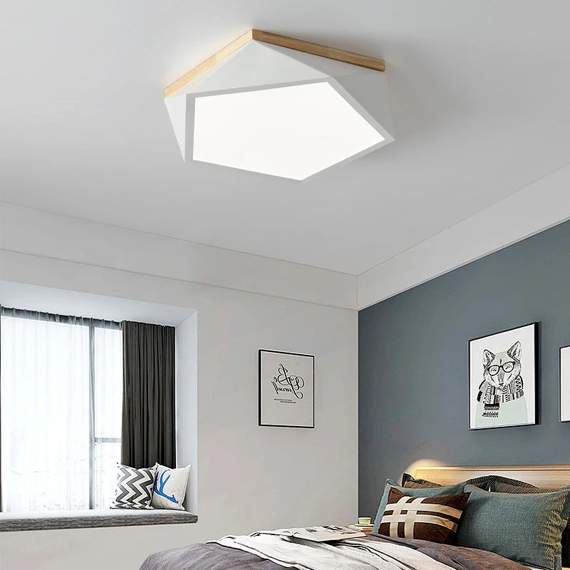 plafonniers led géométriques simples et modernes pour éclairage - vue 5 sur 16
