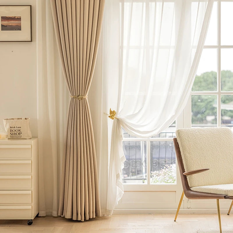 Rideau occultant thermique épais pour salon chambre - vue 2 sur 13