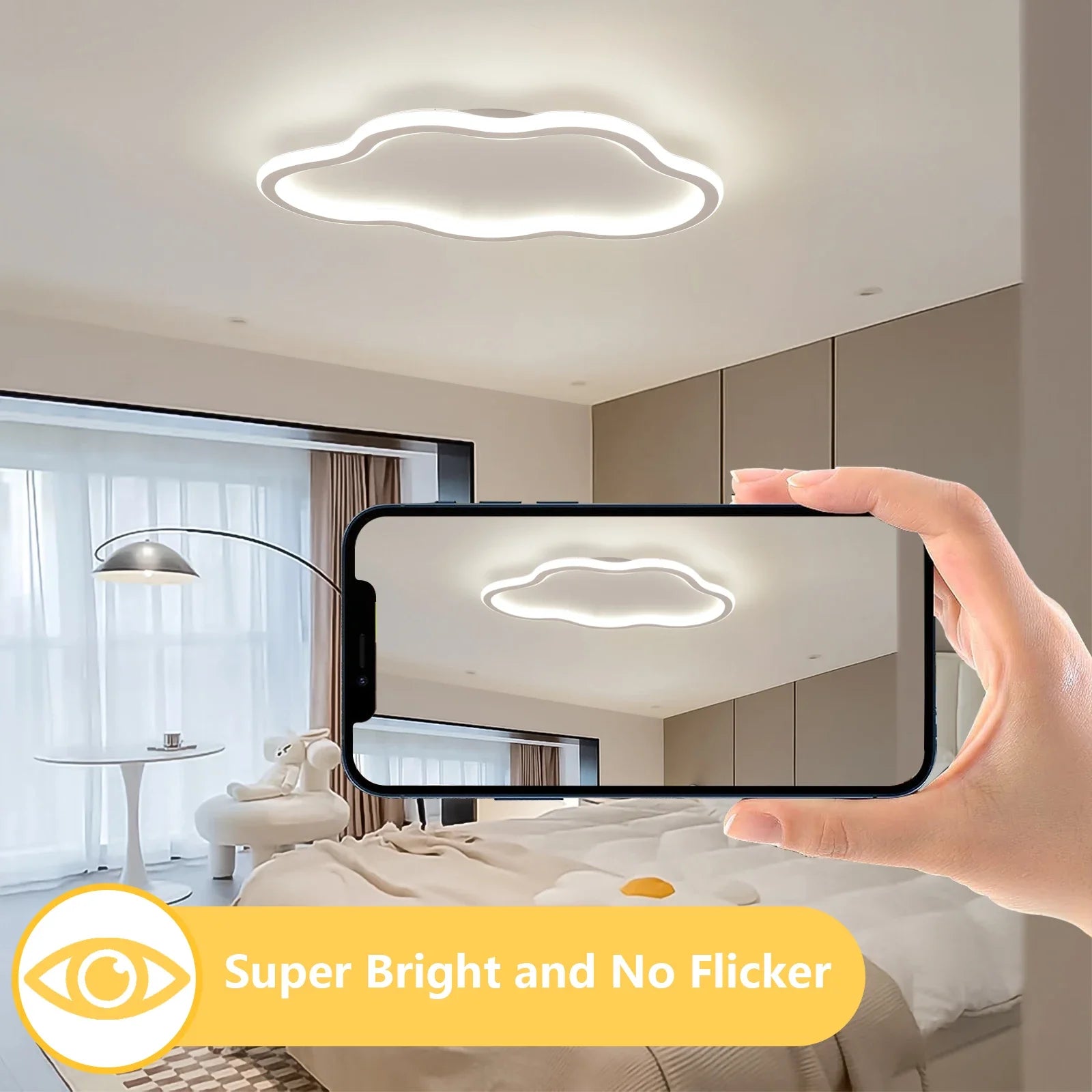 lampe led moderne en forme de nuage pour décoration d'enfants - vue 3 sur 8