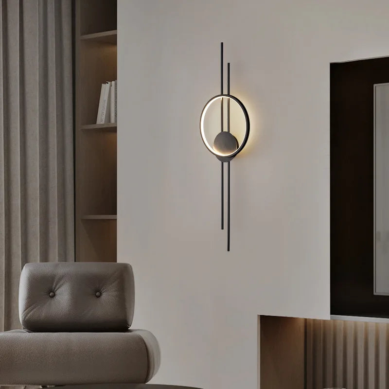 applique murale en laiton minimaliste trois intensités art déco - vue 1 sur 8