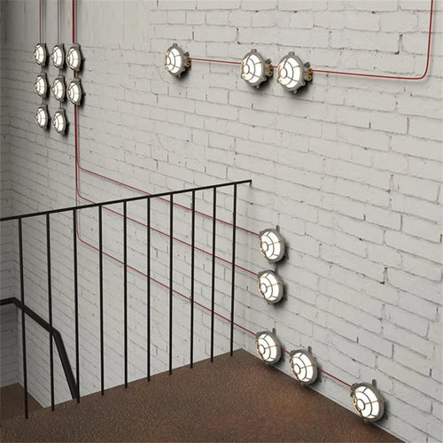 applique murale vintage industrielle étanche en fer pour jardin - vue 5 sur 6