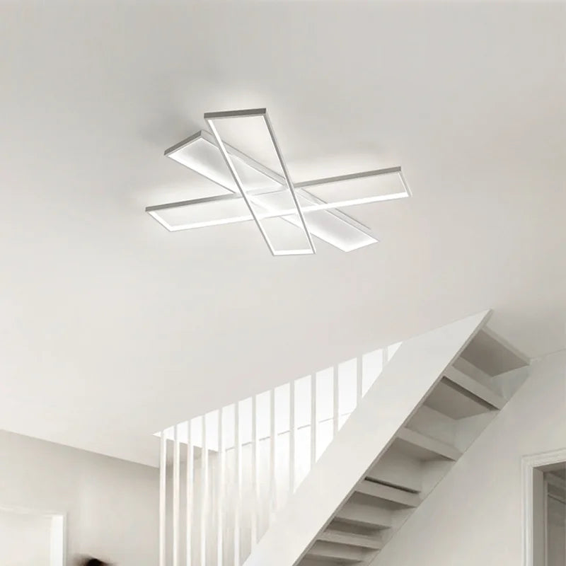 lustre moderne minimaliste avec télécommande et gradation - vue 3 sur 13