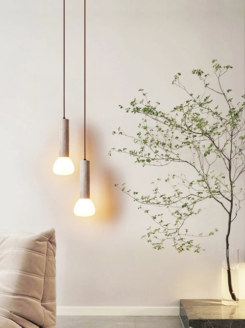 lustre créatif en pierre pour éclairage intérieur moderne - vue 2 sur 9