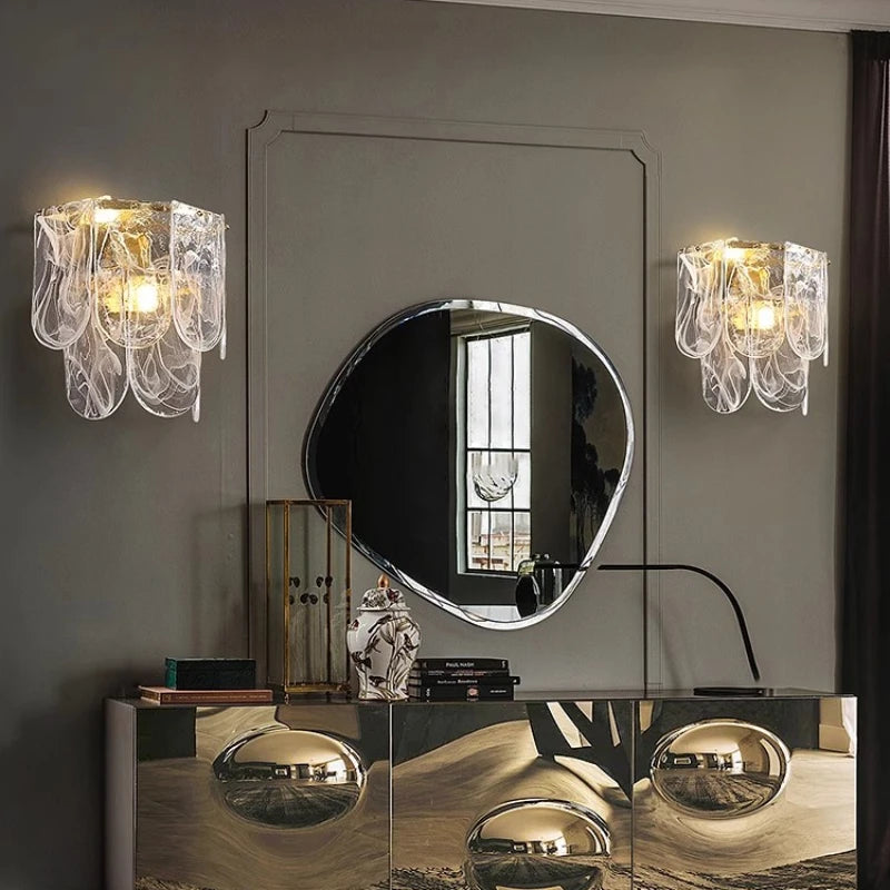 applique murale led en verre design moderne pour décoration intérieure - vue 3 sur 7