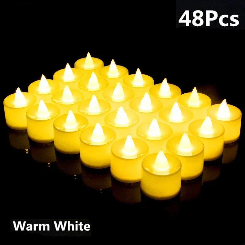 lot de bougies led sans flamme pour décorations de fête romantiques - vue 7 sur 15