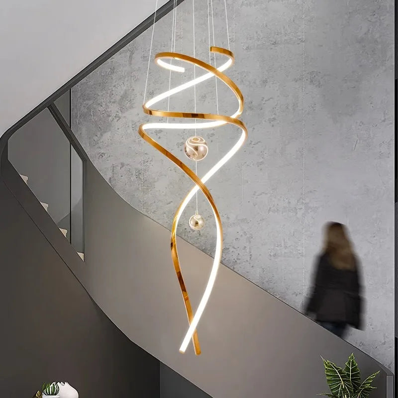 lustre suspension nordique pour éclairage intérieur salon - vue 5 sur 9