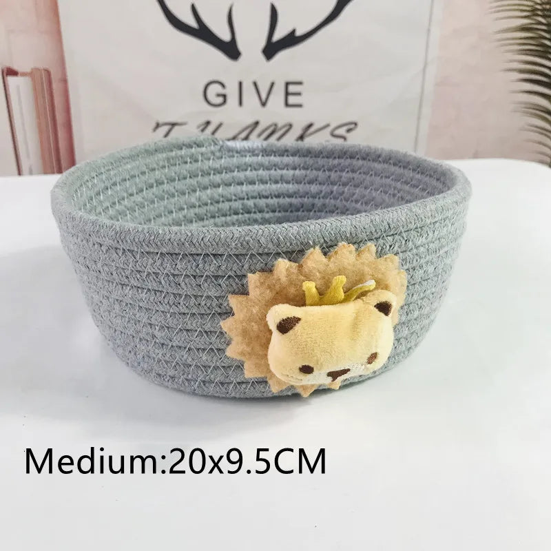 panier de rangement tissé animaux pour jouets et objets divers - vue 17 sur 21