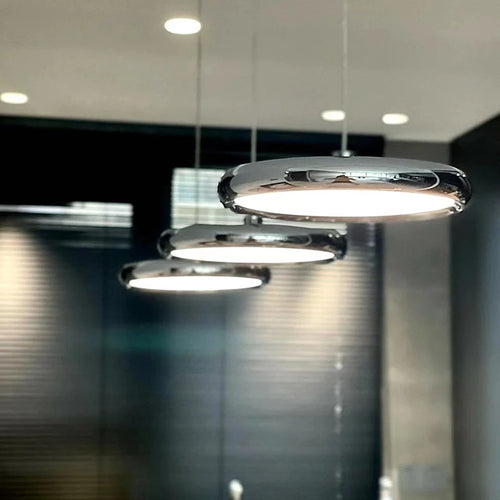 Suspension luxe ronde chromée - vue 2 sur 12