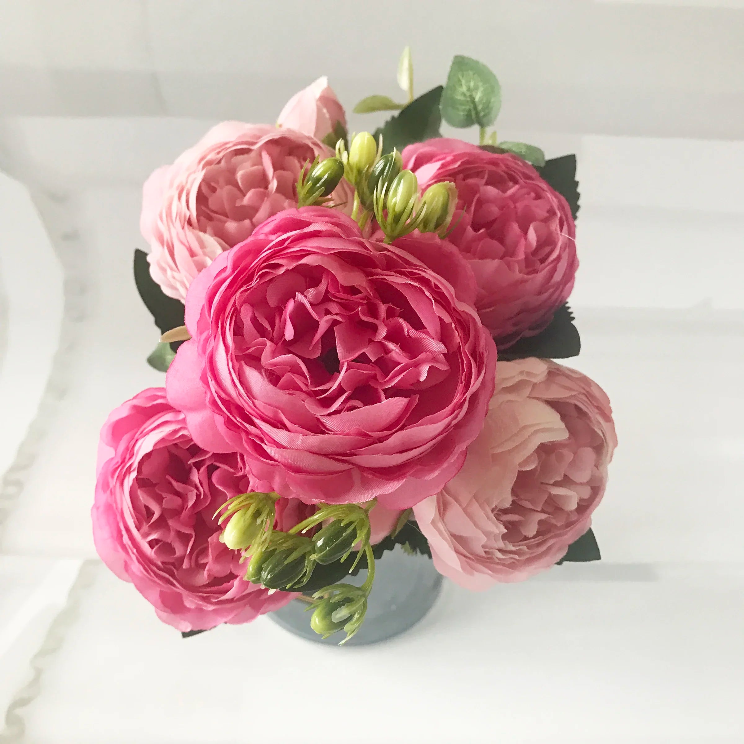 bouquet de pivoines artificielles pour décoration de mariage intérieur - vue 8 sur 17