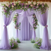 Chemin de table gaze transparente blanc decoration mariage