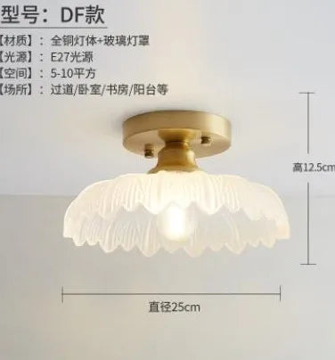 plafonnier led nordique vintage en verre pour intérieur moderne - vue 18 sur 18