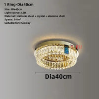 plafonnier led rond design nordique en acier inoxydable 	 modèle