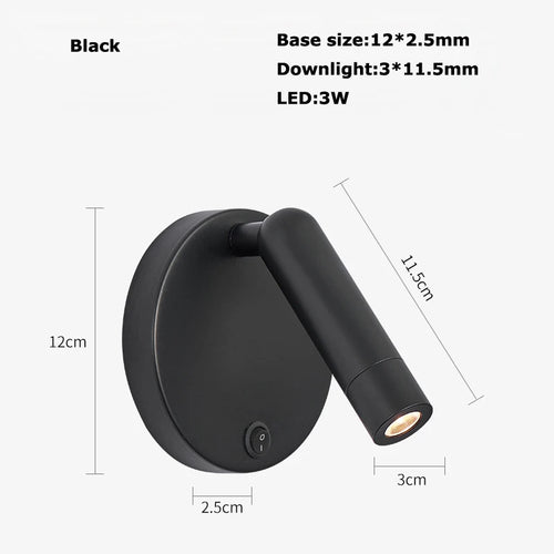 applique murale led rotative avec interrupteur pour lecture - vue 13 sur 23