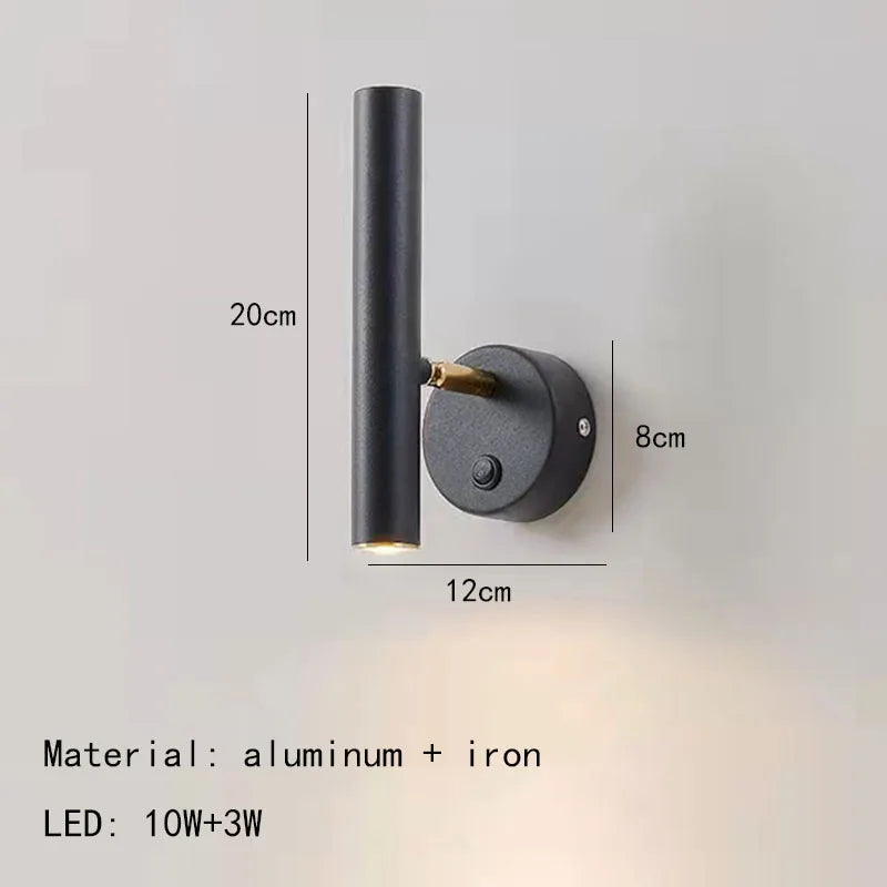 applique murale led rotative moderne pour lecture et détente - vue 8 sur 8