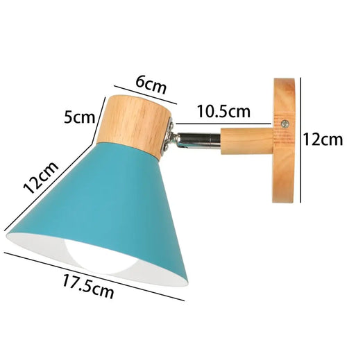 applique murale led nordique bois moderne décor maison - vue 15 sur 23