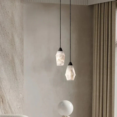 lustre moderne en marbre pour décoration intérieure élégante - vue 4 sur 9