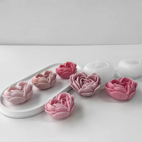 moule à fleurs d'amour en silicone pour bougies et savon DIY - vue 4 sur 9
