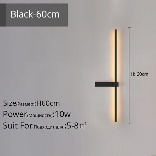 applique murale led minimaliste en aluminium pour éclairage intérieur - vue 16 sur 18
