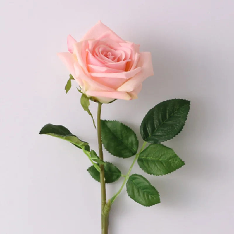 fleurs de roses artificielles en latex pour décoration élégante - vue 10 sur 11