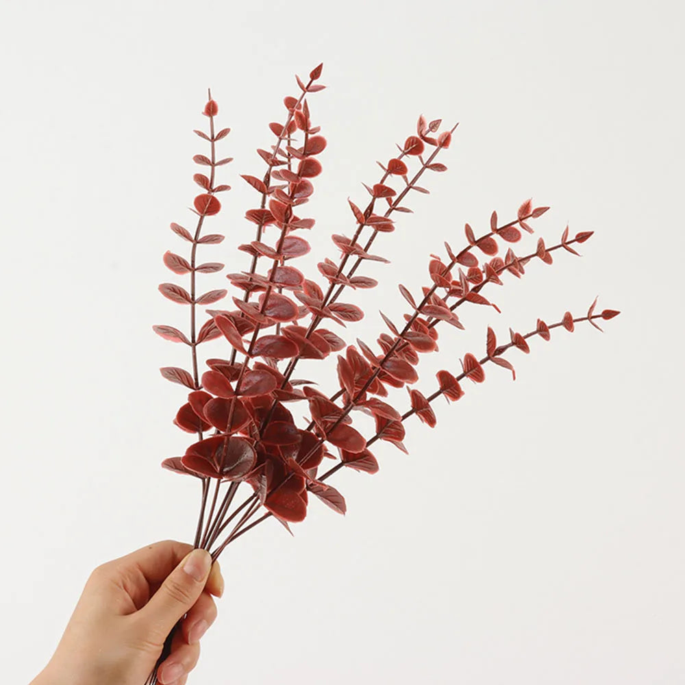 lot de 5 branches d eucalyptus artificielles pour décoration florale - vue 9 sur 12