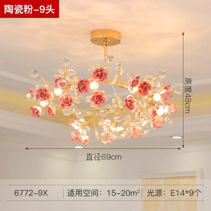 lustre en céramique italien éclairage cristal pour mariage et intérieur - vue 11 sur 14