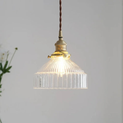 suspension vintage en verre japonais pour éclairage de loft - vue 2 sur 8